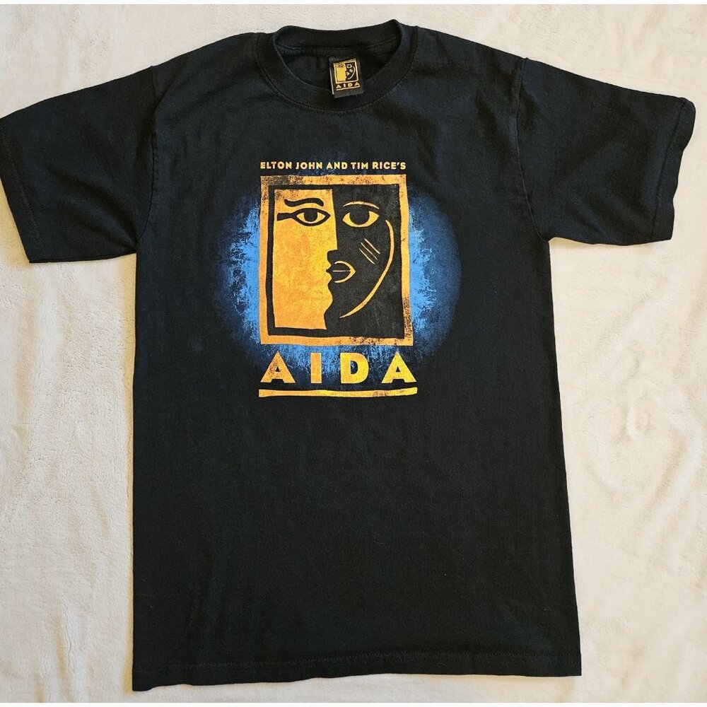 vintage 90s Elton John and Tim Rice's AIDA T-Shirt Concert Tour SZ Small